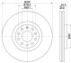 Диск тормозной PRO hella 8DD355127591 (фото 4)