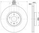 PRO HIGH CARBON FORD диск гальмівний передн.Galaxy, S-Max, Landrover Freelander, Volvo S60/80 II, V60/70, XC70 06- hella 8DD355129511 (фото 1)