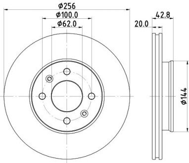 PRO KIA диск гальм. передн. Picanto 17- hella 8DD 355 130-001