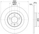 Диск гальмівний з покриттям PRO; задн. / Volvo XC 40 2017> hella 8DD355132121 (фото 4)