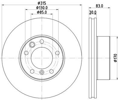 PRO HIGH CARBON DB Гальмівний диск передн. W463 96- hella 8DD 355 132-151