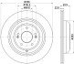 PRO HIGH CARBON KIA Гальмівний диск задн. STINGER 2.0 17-, GENESIS hella 8DD355132661 (фото 1)