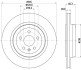 PRO TESLA гальм. диск задн. MODEL S 14-, MODEL X 16- hella 8DD355132901 (фото 1)