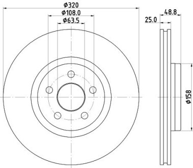 Диск тормозной hella 8DD355133561