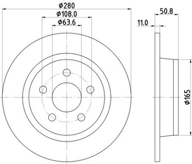 Тормозной диск hella 8DD355133741