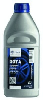 Тормозная жидкость DOT 4, 1л. hella 8DF355360021 (фото 1)