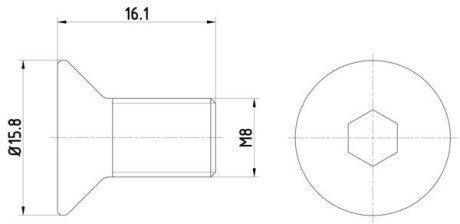 Гвинт, гальмівний диск hella 8DZ355209061