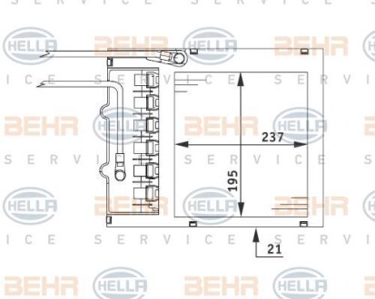 Радиатор печки hella 8FH 351 311-151