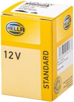 Автолампа Behr Standard BAX BX8,5d 2 W прозрачная hella 8GA007997221