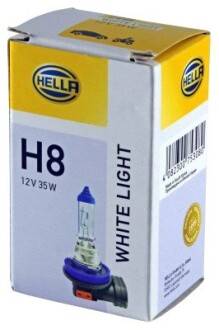 Лампа накаливания White Light H8 12V 35W 4200K hella 8GH223498141