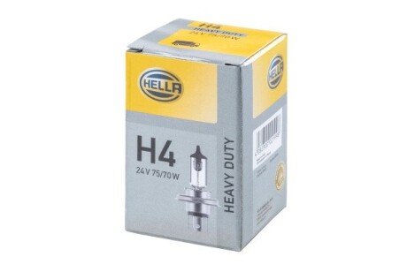 Лампа накаливания, H4 24V 75/70W P 43t hella 8GJ002525251