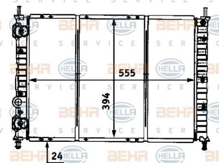 Радиатор охлаждения hella 8MK 376 718-211