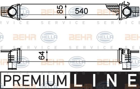 Радіатор наддуву hella 8ML 376 746-531