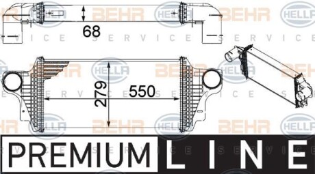 Радиатор интеркулера hella 8ML 376 754-621