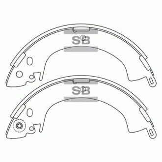 Колодки тормозные барабанные hi-Q (SANGSIN) sa176