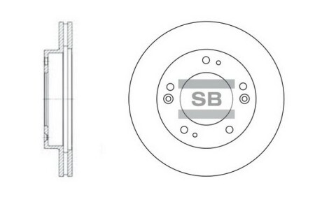 Диск гальмівний KIA SPORATIGE RETONA передн. (SANGSIN) hi-Q (SANGSIN) sd2019 (фото 1)