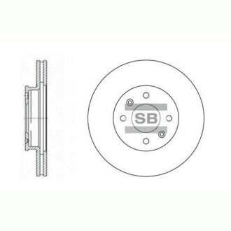 Диск гальмівний KIA NEW PRIDE, NEW ACCENT передн. (SANGSIN) hi-Q (SANGSIN) sd2028 (фото 1)