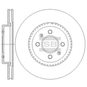 Диск тормозной hi-Q (SANGSIN) sd2043