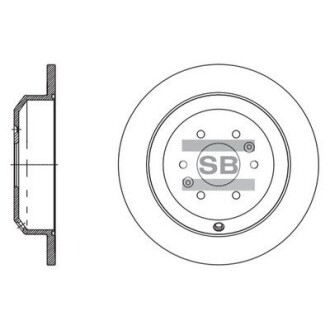 Гальмівний диск hi-Q (SANGSIN) sd2066