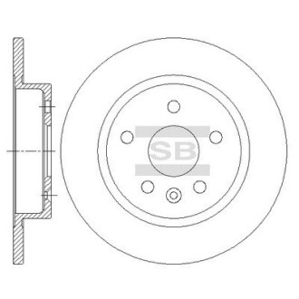 Диск тормозной hi-Q (SANGSIN) sd3044