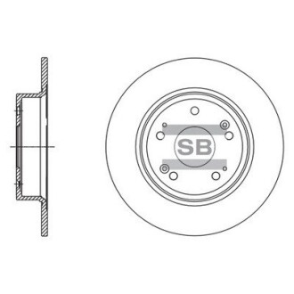 Тормозной диск hi-Q (SANGSIN) sd4111