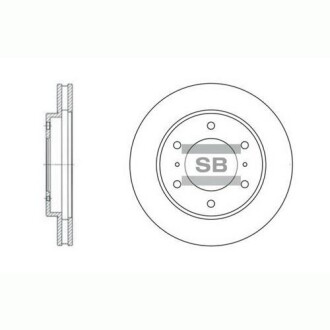 Диск тормозной MITSUBISHI PAJERO III, IV передн. (выр-во SANGSIN) hi-Q (SANGSIN) sd4306