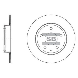 Диск гальмівний hi-Q (SANGSIN) sd4422