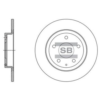 Диск тормозной hi-Q (SANGSIN) sd4423