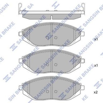 Комплект гальмівних колодок hi-Q (SANGSIN) sp1392