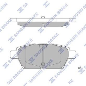 Колодки гальмівні дискові hi-Q (SANGSIN) sp1476