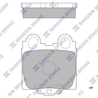 Колодки тормозные дисковые hi-Q (SANGSIN) sp1554