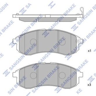 Колодки гальмівні дискові hi-Q (SANGSIN) sp1602