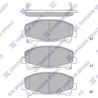 Комплект тормозных колодок hi-Q (SANGSIN) sp1606