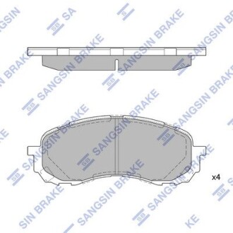 Комплект гальмівних колодок hi-Q (SANGSIN) sp1629