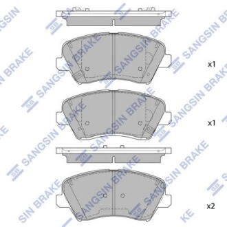 Колодка гальм. диск. HYUNDAI i30 CW (GD) 12-; KIA K3 16 - передн. (SANGSIN) hi-Q (SANGSIN) sp1842