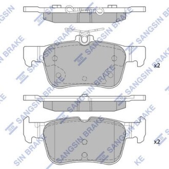 Колодка тормозов. диск. FORD EDGE 15 – задн. (выр-во SANGSIN) hi-Q (SANGSIN) sp1919