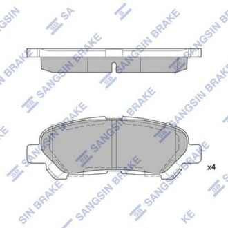 Колодка гальм. диск. TOYOTA HIGHLANDER задн. (SANGSIN) hi-Q (SANGSIN) sp2136