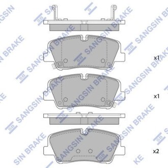 Колодки тормозные дисковые (комплект 4 шт.)) hi-Q (SANGSIN) sp4038