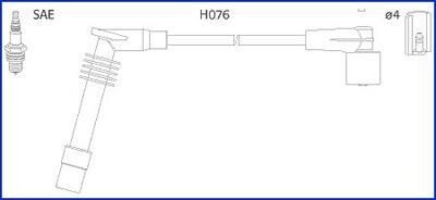 HUCO OPEL К-кт високовольтних проводІв Omega B,Vectra B 2.0 94- hitachi 134251