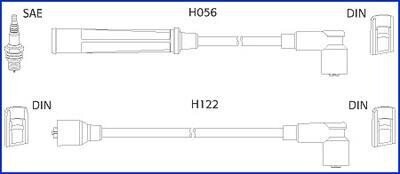 HUCO VW К-кт высоковольтных проводов Golf I,Passat,Derby hitachi 134474