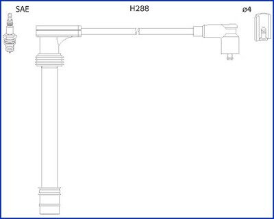 Комплект проводів запалювання hitachi 134518