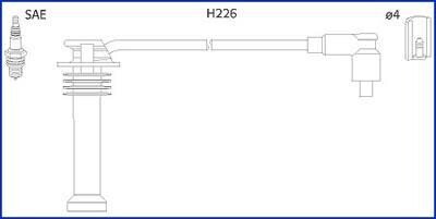 HUCO FORD К-кт высоковольтных проводов Focus,Mondeo,Transit Connect 1.8/2.0 hitachi 134672