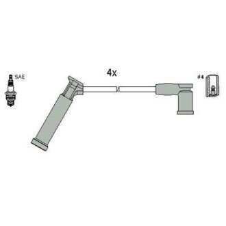 HUCO FORD комплект проводІв запалювання FIESTA IV 1.25 i 95-02, FOCUS I (DAW, DBW) 1.4 98-04, FUSION 1.25 04-12 hitachi 134677