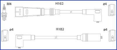 HUCO SKODA Комплект высоковольтных проводов OCTAVIA I Combi (1U5) 1.6 98-04 hitachi 134701