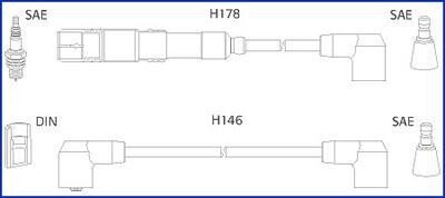 Проводи запалювання DB W124 2.3/1.8/2.0 (к-кт) (HÜCO) hitachi 134755