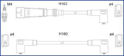 HUCO VW К-кт високовольтних проводІв Polo,Seat Cordoba,Ibiza hitachi 134784