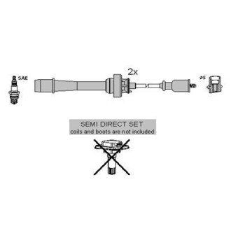 HUCO MAZDA дроти запалювання 323,Premacy hitachi 134954