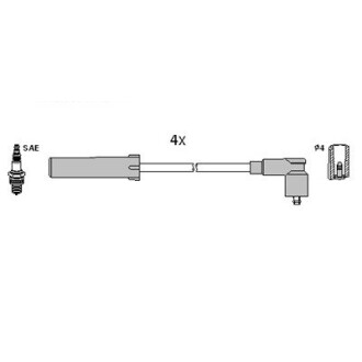 Провода зажигания Dacia Logan/Sandero/Renault Logan/Sandero 1.4/1.6 10- (к-кт) (HÜCO) hitachi 134980