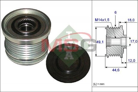 Шків генератора FORD ina 535018210