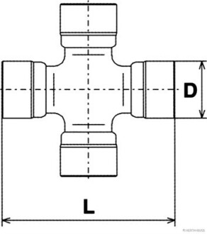 Крестовина вала кард. HYUNDAI (выр-во) jakoparts j2920501